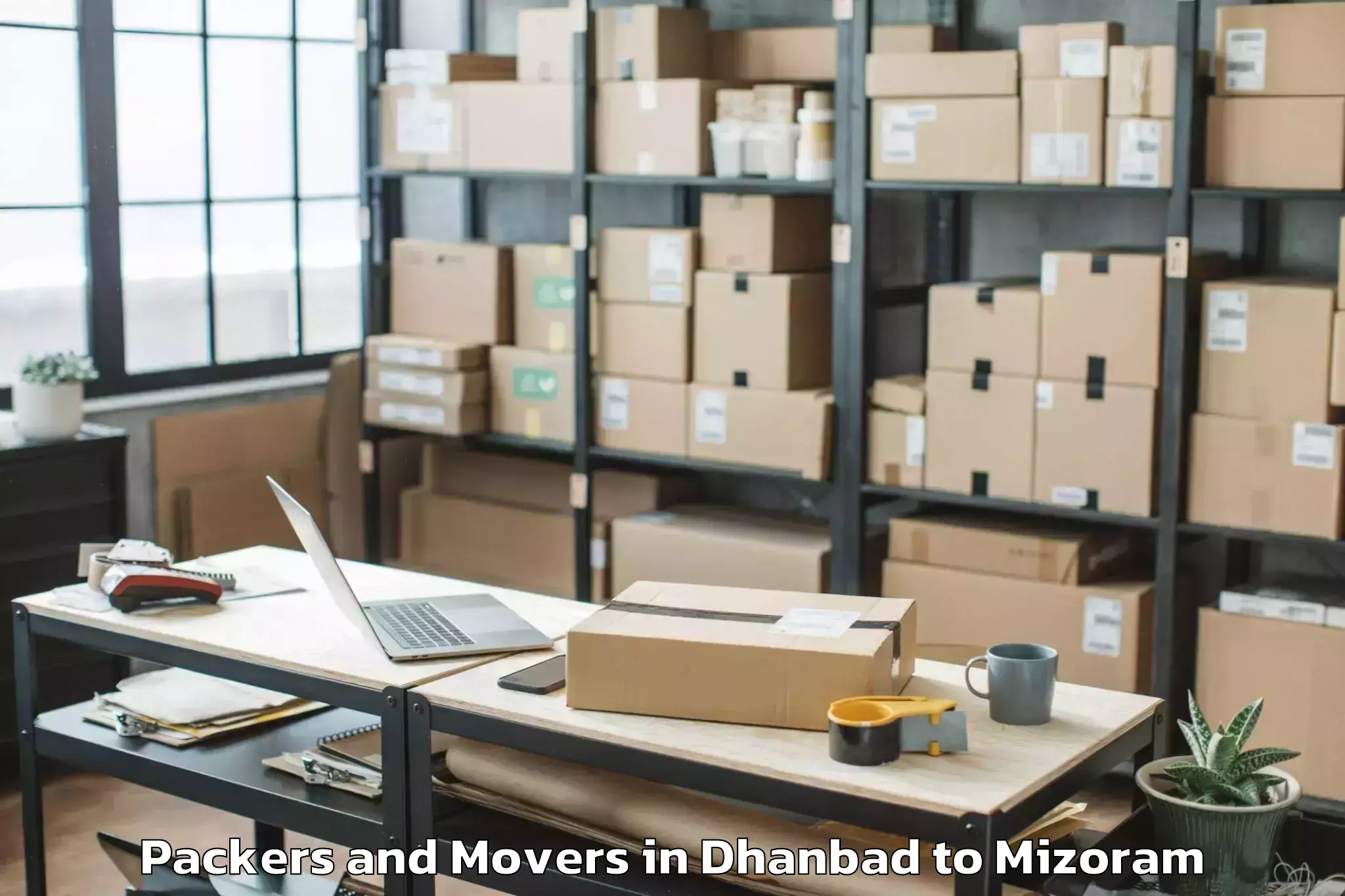 Affordable Dhanbad to Tlangnuam Part Packers And Movers